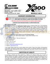 Clam 10816 Manual