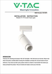 V-TAC 1458 Installation Instruction