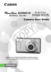 Canon DIGITALIXUS 120 IS User Manual