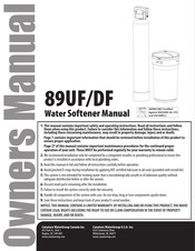 Canature WaterGroup HT89DF-75C Owner's Manual