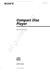 Sony CDP-CX455 Operating Instructions Manual