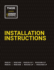 Thor Kitchen Gordon Ramsay RSE30 Installation Instructions Manual