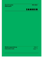 ZANKER ZKS 5644 Instruction Book