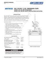 Carlisle SG-2 PLUS 80-601 Service Manual