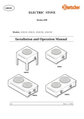 Bartscher FOE/32C Installation And Operation Manual