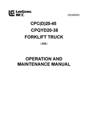 LiuGong CPC30 Operation And Maintenance Manual