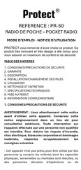 Protect PR-50 Instruction Manual