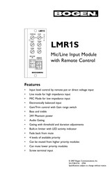 Bogen LMR1S Operation Manual