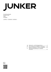 Junker JD36AL51 User Manual And Installation Instructions