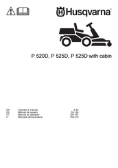 Husqvarna P 520D, P 525D, P 525D with cabin Operator's Manual
