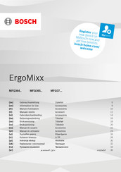 Bosch ErgoMixx MFQ37470 Information For Use