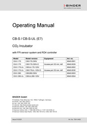 Binder CB-S Series Operating Manual