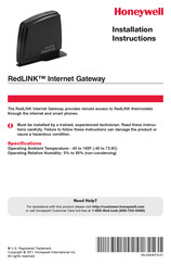 Honeywell RedLINK THM6000R1002/U Installation Instructions Manual