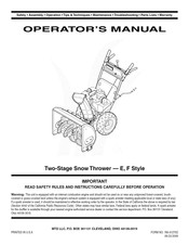 MTD 31AE6FFF700 Operator's Manual