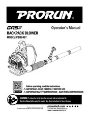 PRORUN PBB2417 Operator's Manual