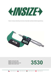 insize 3530 Operating Instructions Manual