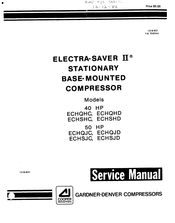 COOPER INDUSTRIES Gardner-Denver Electra-Saver II ECHSJD Service Manual