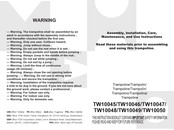 Costway TW10050 Assembly, Installation, Care,  Maintenance And User Instructions