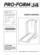 Pro-Form J4 User Manual