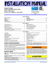 York International Johnson Controls PHE4B48 Installation Manual