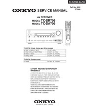 Onkyo TX-SR706 - AV Receiver Service Manual