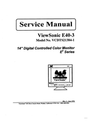 ViewSonic E40-3 Service Manual