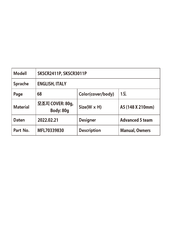 Signature Kitchen Suite SKSCR2411P Owner's Manual