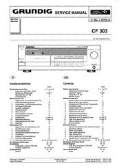 Grundig CF 303 Service Manual