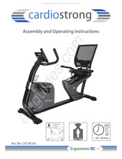 CARDIO STRONG CST-BC50 Assembly And Operating Instructions Manual