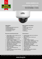 Burg Wächter BWNC-832RDCA-G3 Quick Manual