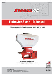 Stocks Ag Turbo Jet 8 Jackal Original Operating Manual And Parts List