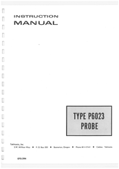 Tektronix P6023 Instruction Manual