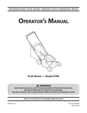 MTD 11A-41M9006 Operator's Manual