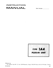 Tektronix 1A4 Instruction Manual
