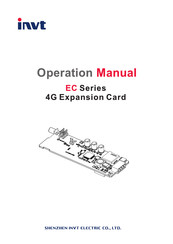INVT EC Series Operation Manual