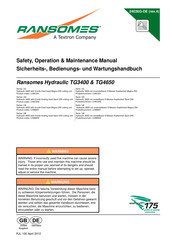 Textron RANSOMES TG4650 Safety, Operation & Maintenance Manual/Parts List