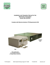 TX RX Systems TTA System 440 Series Installation And Operation Manual