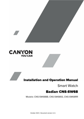 Canyon Badian CNS-SW68BB Installation And Operation Manual