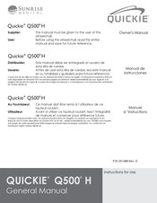Sunrise Medical Quickie Q500 H Owner's Manual