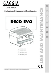 Gaggia Milano DECO A 3GR 2015 Use And Maintenance