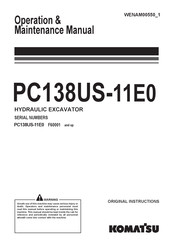 Komatsu PC138US-11E0 Operation & Maintenance Manual