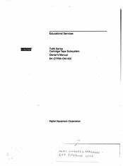 Digital Equipment TZ85 Owner's Manual