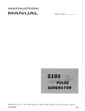 Tektronix 2101 Instruction Manual