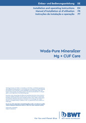 BWT Woda-Pure Mineralizer Mg + CUF CARE Installation And Operating Instructions Manual