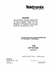 Tektronix 577 D1 Instruction Manual