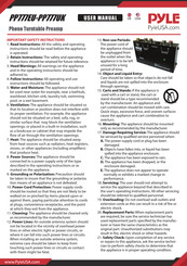 Pyle PP777EU User Manual