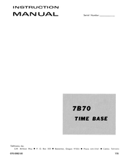 Tektronix 7B70 Instruction Manual