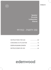 Edenwood PARTY 250 Instructions For Use Manual