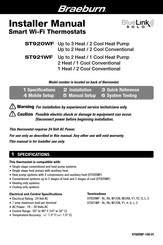 Braeburn SOLO ST920WF Installer Manual