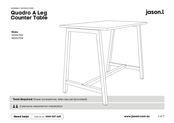 Jason.L Quadro A Leg Counter Table Assembly Instructions Manual